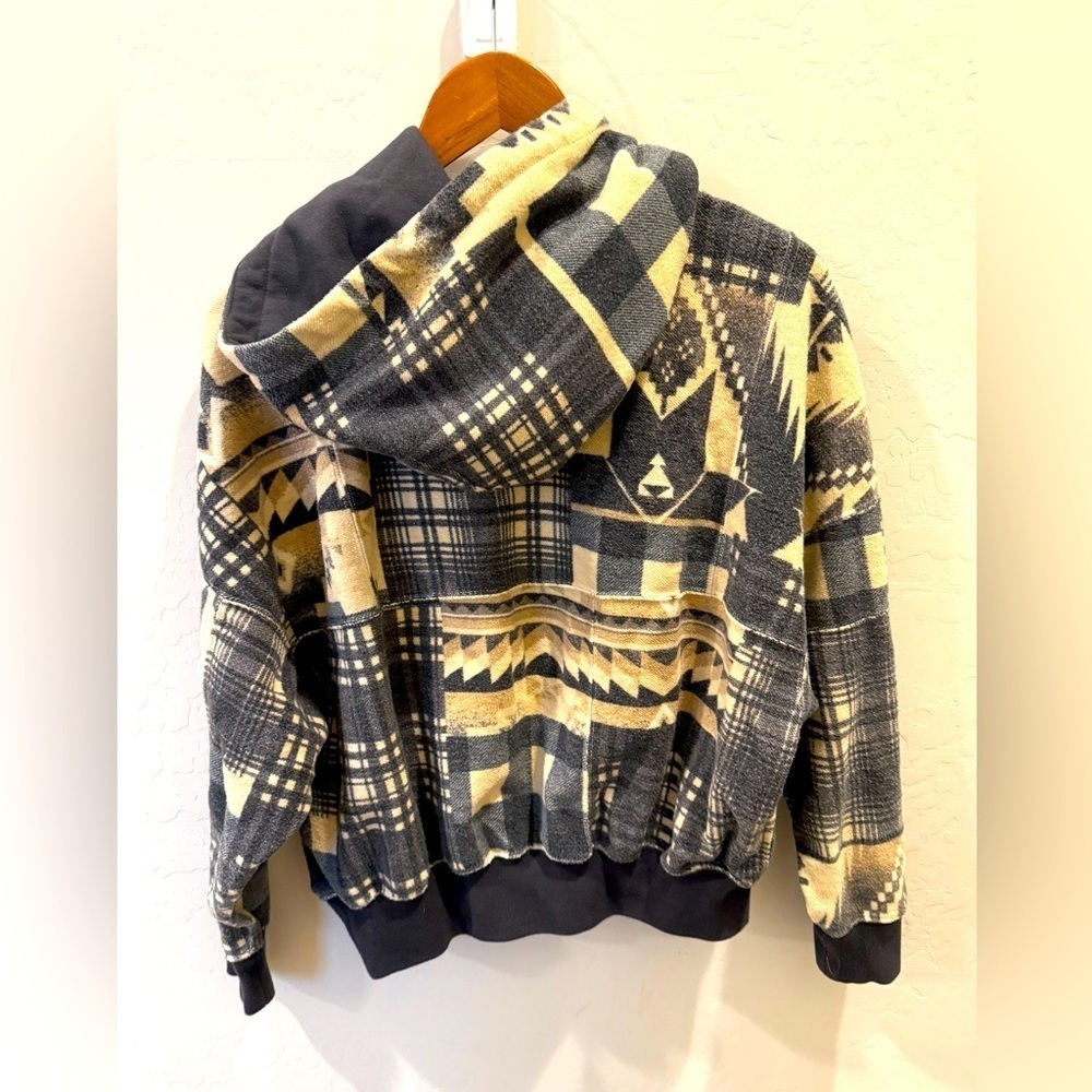 Polo Ralph Lauren Patchwork Fleece Sweatshirt Hoodie Size S - Picture 2 of 6